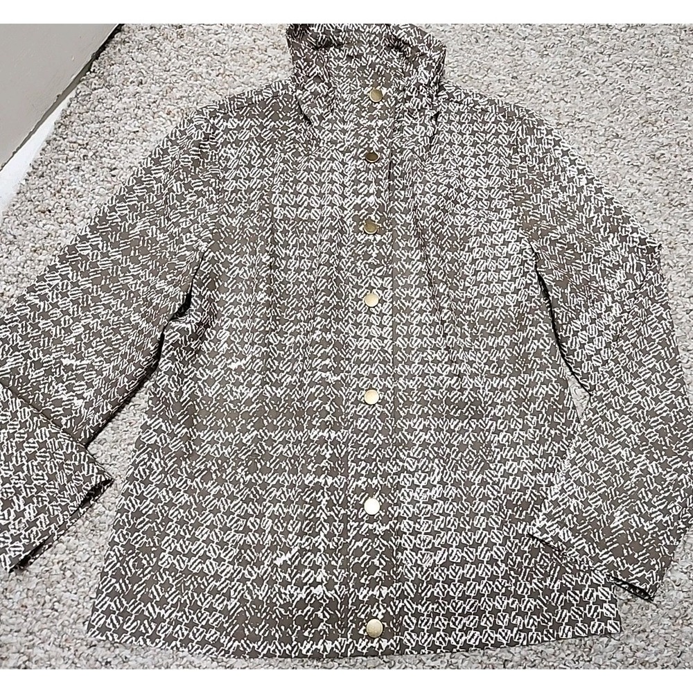 Weekends by Chico's Tweed Merlotte LS Jacket Cairo Brown White 570064795 NWT